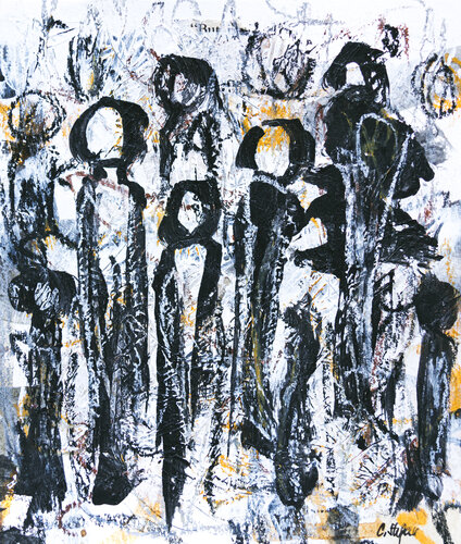 La Vie, La Ville | Miniature by Cristina Stefan, Drawing for Sale on Select