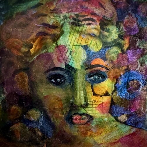 La Partition Silencieuse de Vénus by Cristina Stefan, Painting for Sale on Select