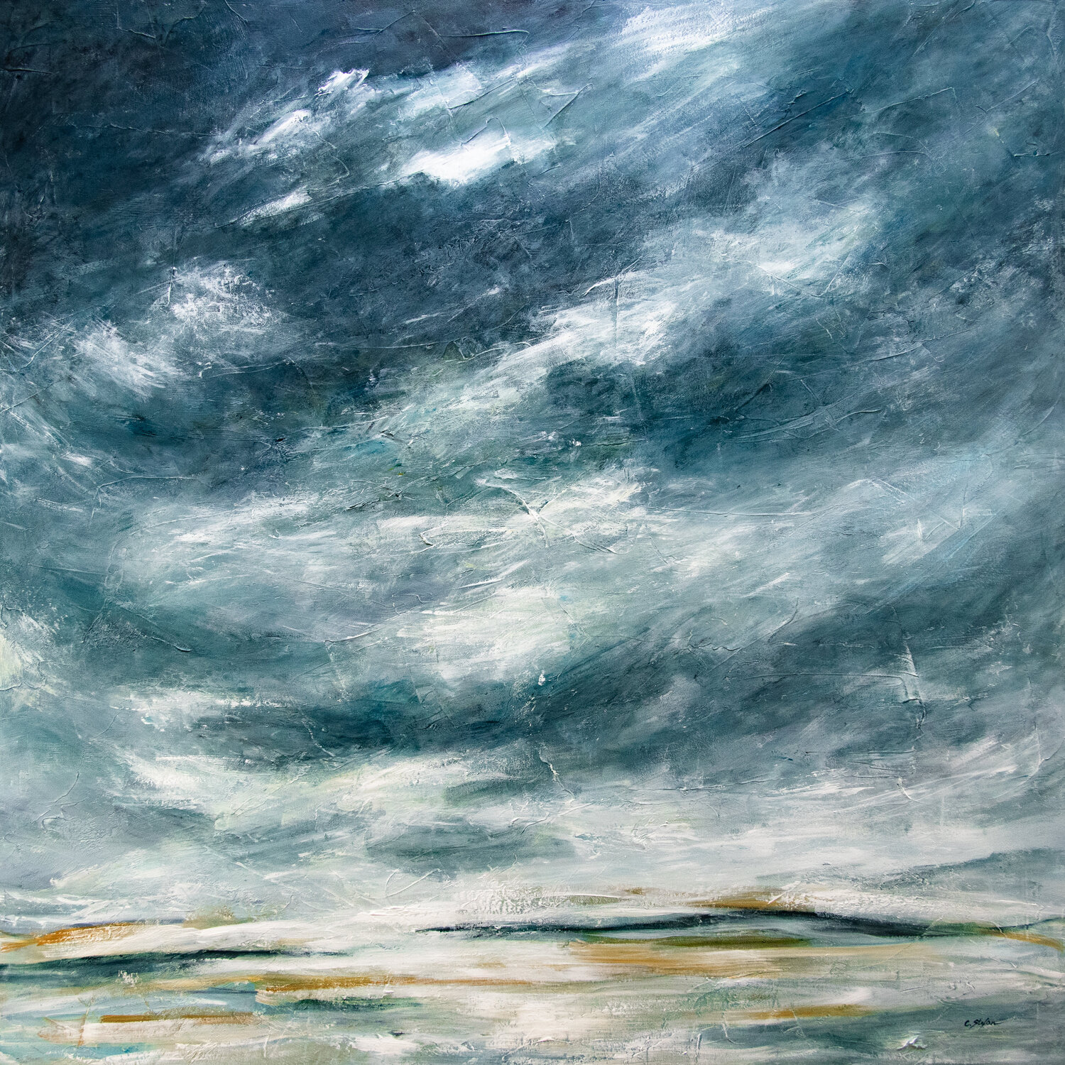 Soirée orageuse Cristina Stefan Original painting for sale