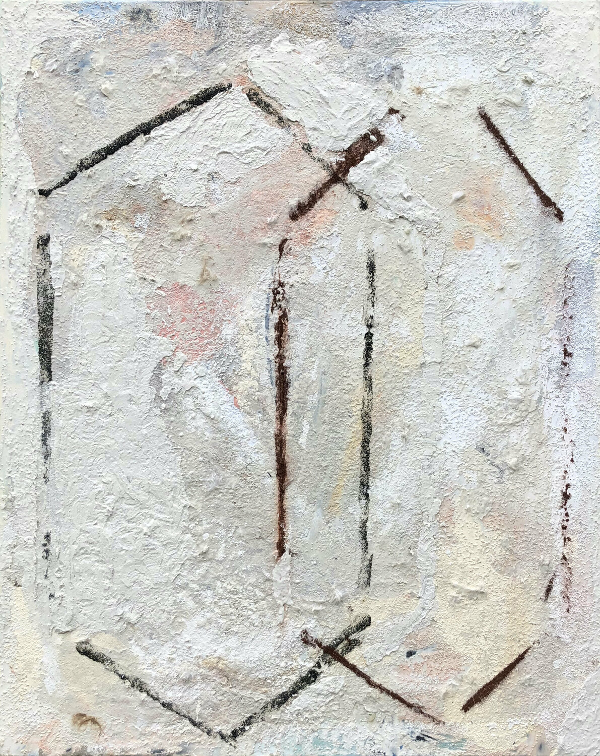Primitive 3 Anne Iris Originalgemälde zu verkaufen