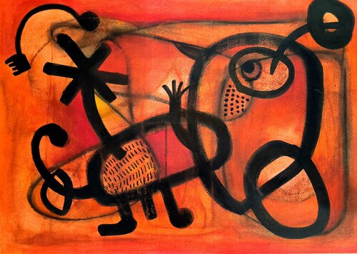 Insoliti dialoghi by Thia Path, Painting for Sale on Select