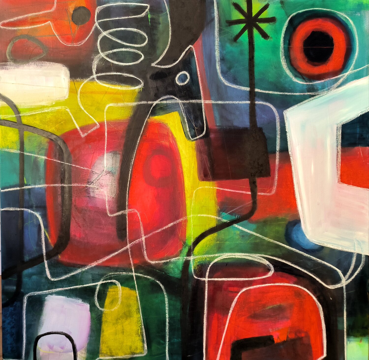 African's nature Thia Path Original painting for sale
