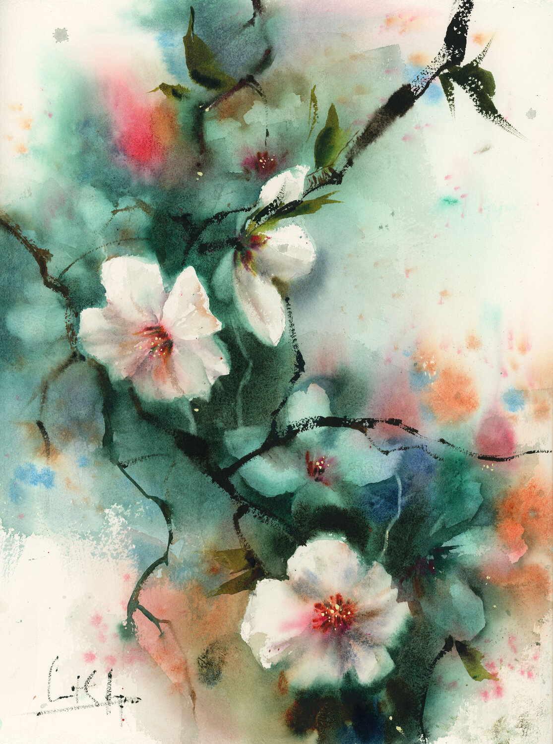 Almonds Bloom Sophia Rodionov Original painting for sale