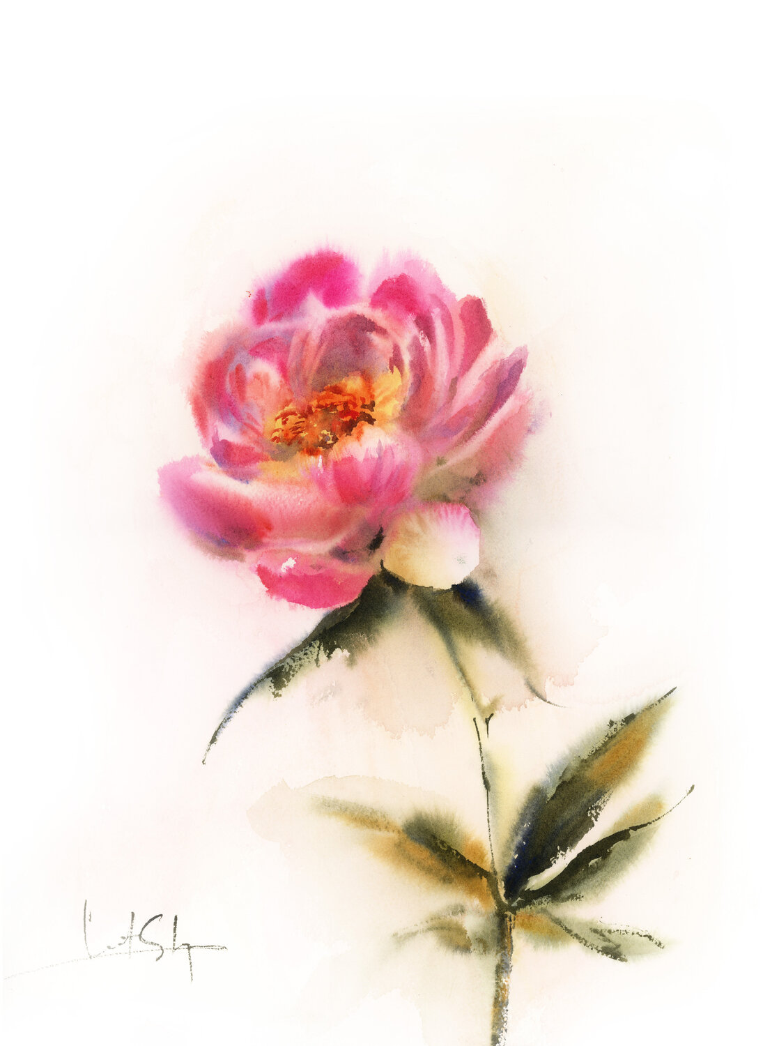 Peony Sophia Rodionov Originalgemälde zu verkaufen