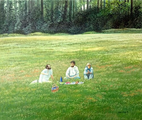 Déjeuner Sur L'herbe by Volker Mayr, Painting for Sale on Select