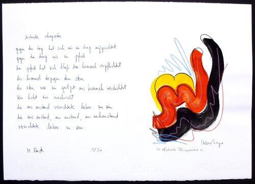 Gouache zum Gedicht von Monika Rinck "diskrete rhapsodie" #9 by Volker Mayr, Painting for Sale on Select