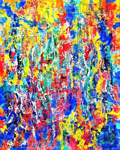 Celebration Of Colours by Volker Mayr, Painting for Sale on Select
