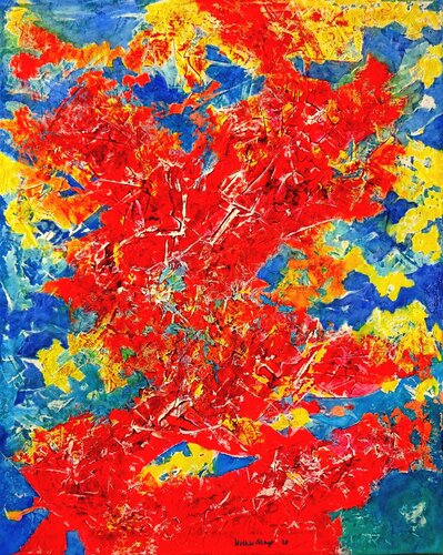 Ready For Red, Yellow And Blue? by Volker Mayr, Painting for Sale on Select