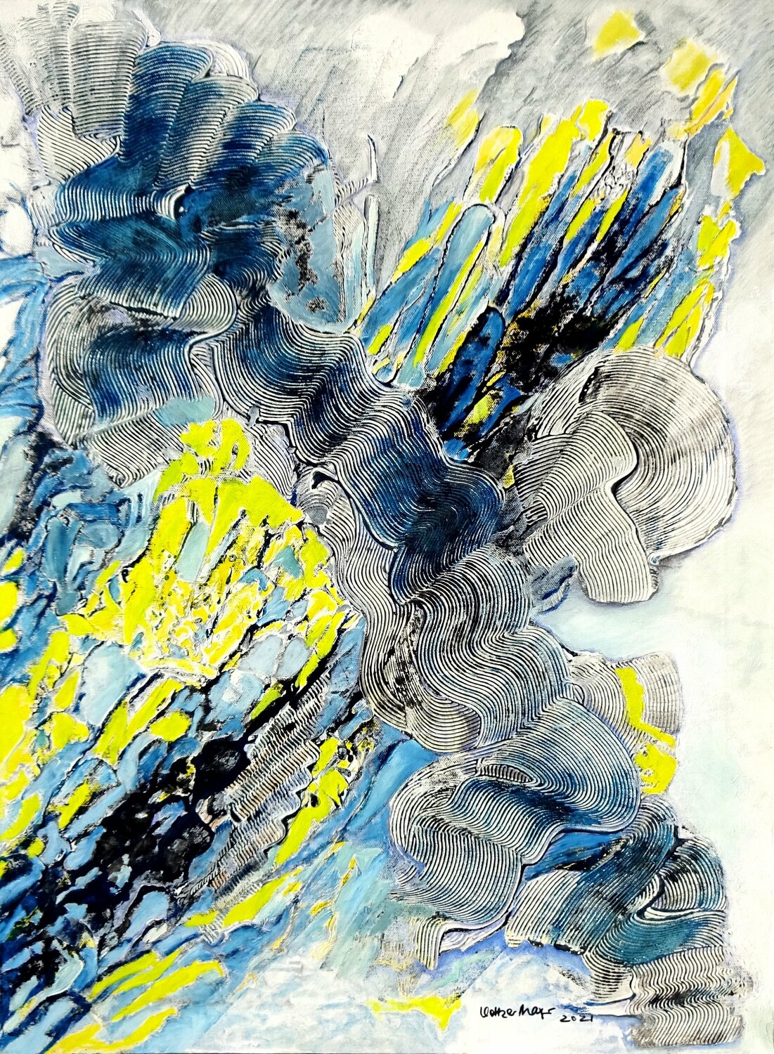 X Marks The Spot Volker Mayr Original painting for sale