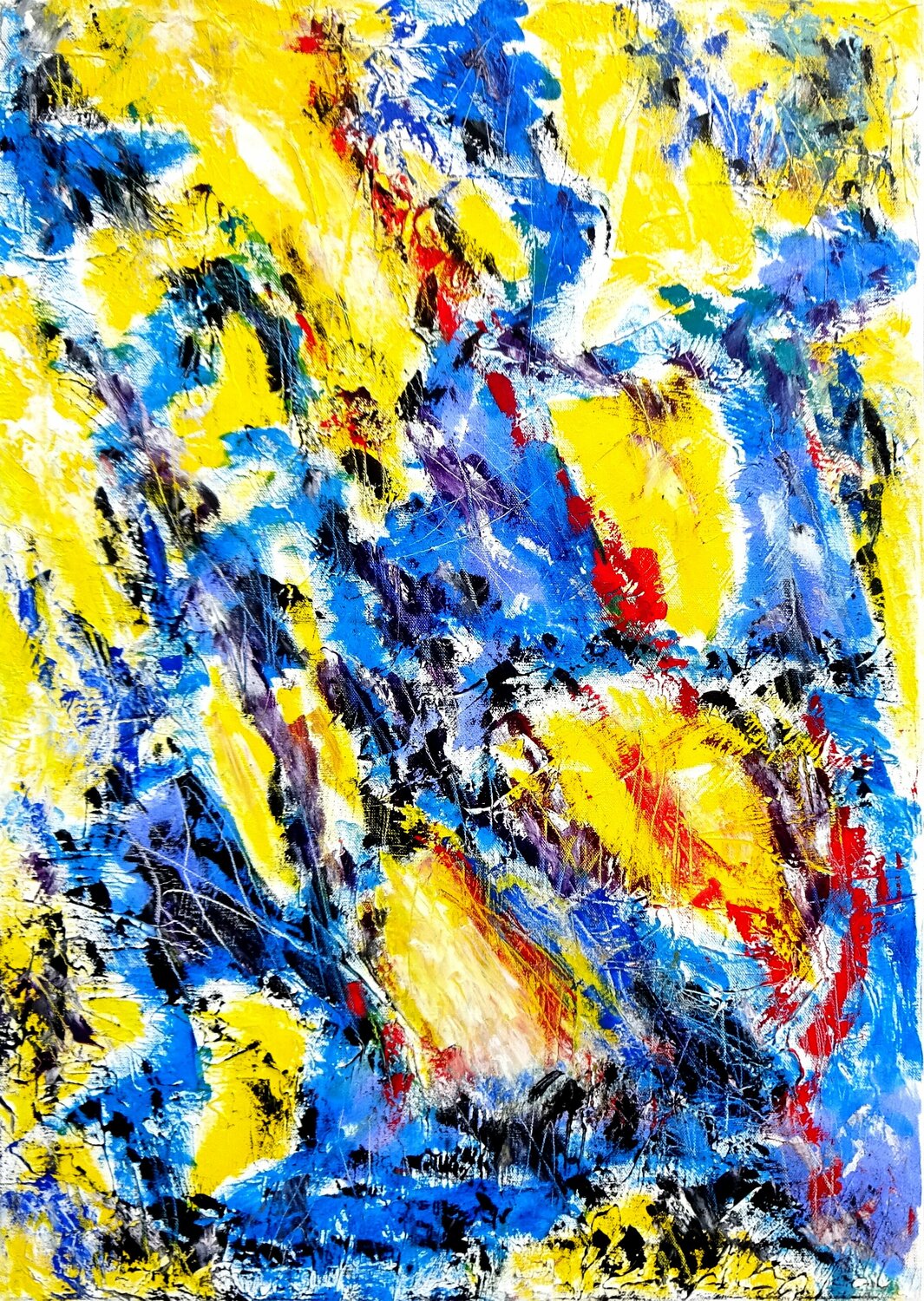 Colour Falls Volker Mayr Original painting for sale