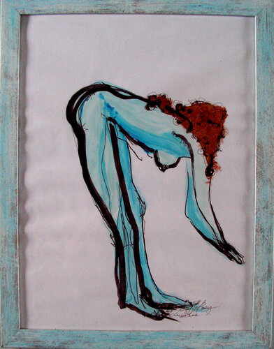 Lucie blue by Elle BORY, Drawing for Sale on Select