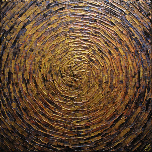 Éclat concentrique doré by Jonathan Pradillon, Painting for Sale on Select
