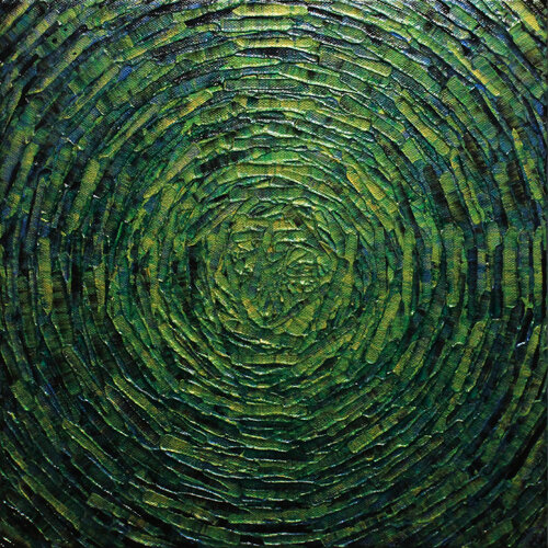 Éclat concentrique vert émeraude by Jonathan Pradillon, Painting for Sale on Select