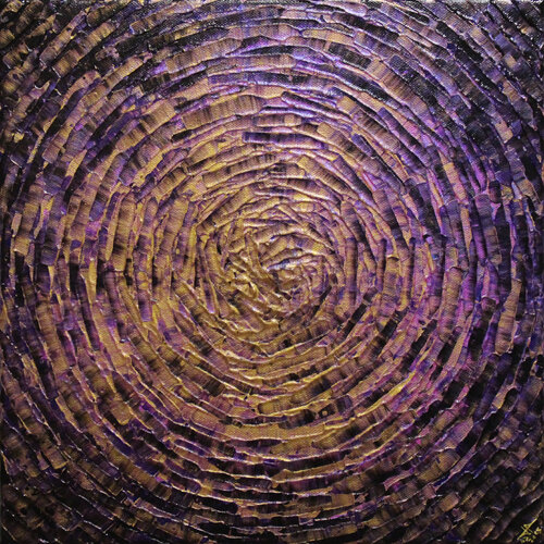 Éclat concentrique doré spirituel by Jonathan Pradillon, Painting for Sale on Select