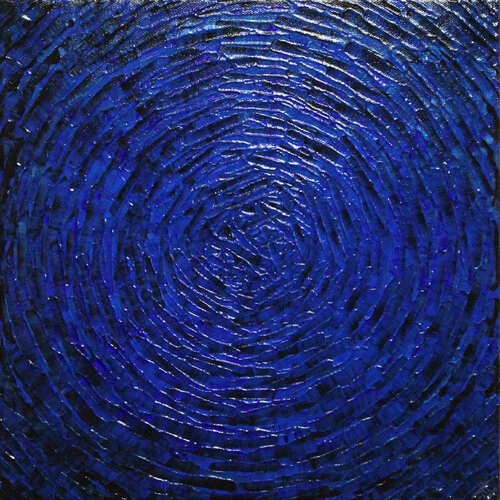 Éclat concentrique bleu sombre by Jonathan Pradillon, Painting for Sale on Select