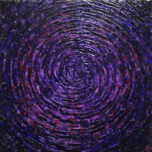 Éclat concentrique violet bleu by Jonathan Pradillon, Painting for Sale on Select
