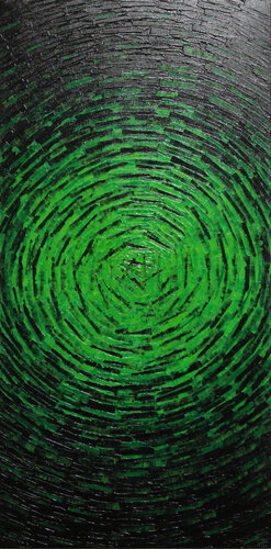 Éclat fragmenté vert by Jonathan Pradillon, Painting for Sale on Select