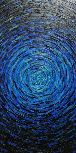 Éclat fragmenté bleu irisé by Jonathan Pradillon, Painting for Sale on Select