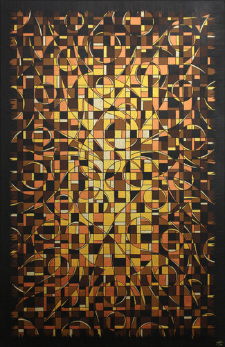 Fragmentation terre d'or by Jonathan Pradillon, Painting for Sale on Select