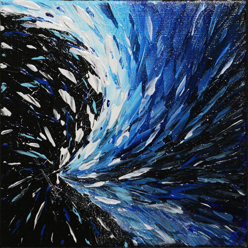 Éruption blanche et bleue by Jonathan Pradillon, Painting for Sale on Select