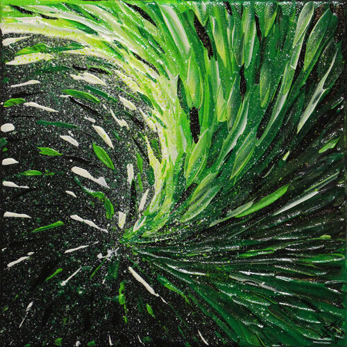 Éruption de vert by Jonathan Pradillon, Painting for Sale on Select