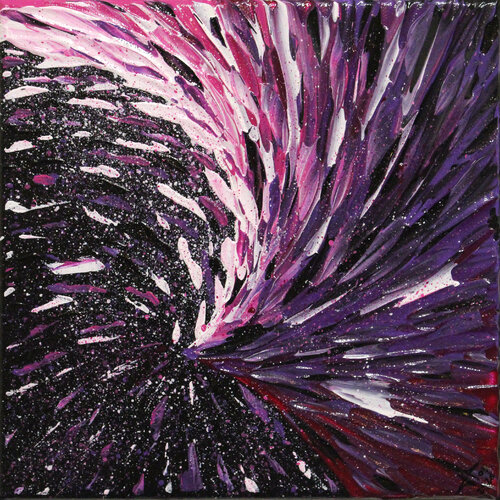Éruption rose violette by Jonathan Pradillon, Painting for Sale on Select
