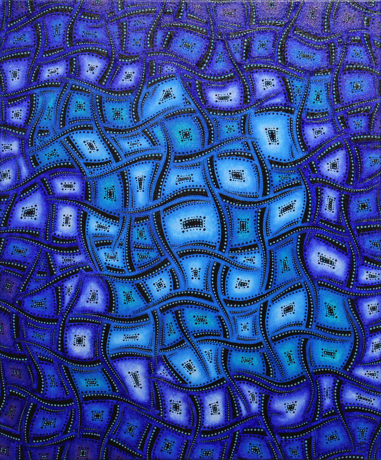 Mouvements aquatiques Jonathan Pradillon Original painting for sale