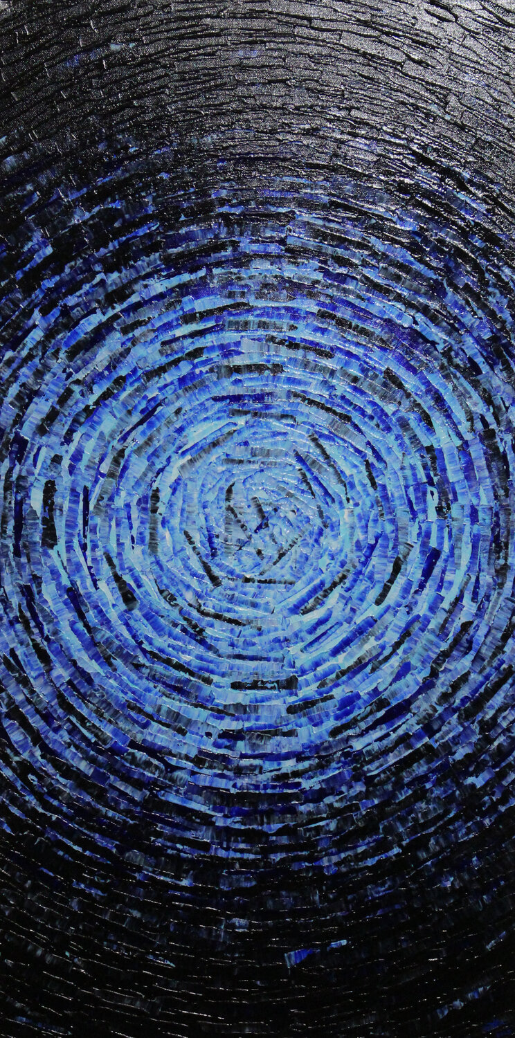 Éclat fragmenté bleu Jonathan Pradillon Original painting for sale