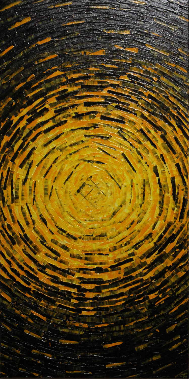 Éclat fragmenté jaune Jonathan Pradillon Original painting for sale