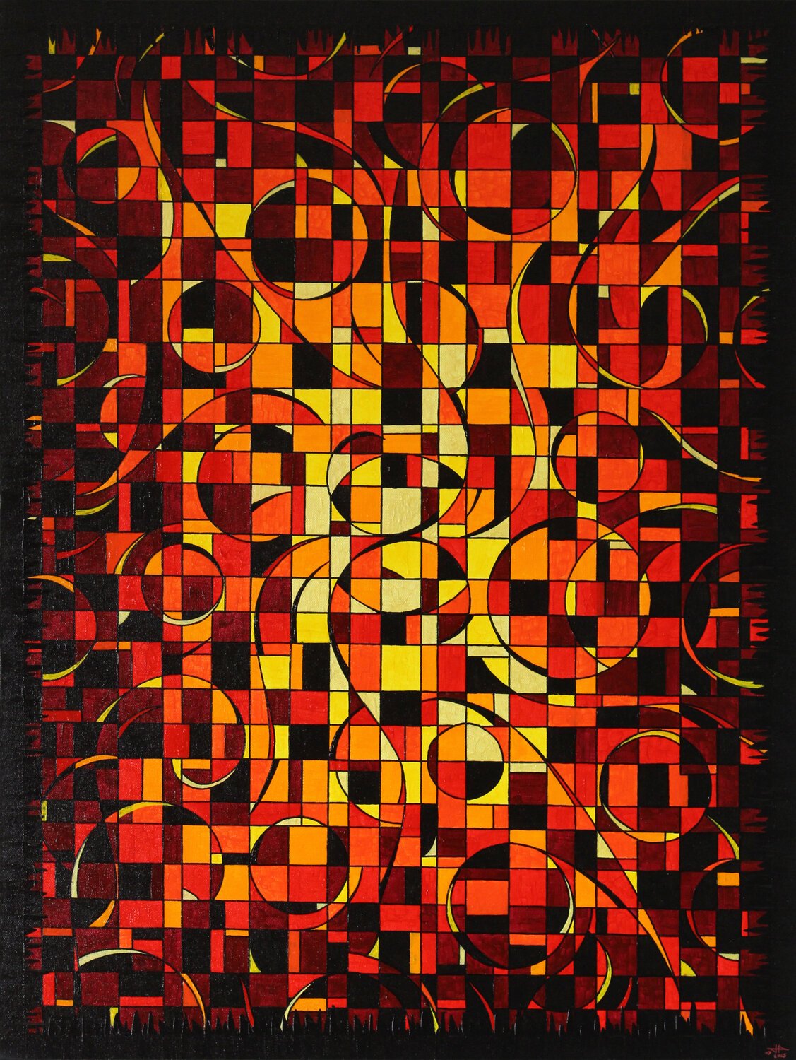 Fragmentation Chaleureuse Jonathan Pradillon Original painting for sale
