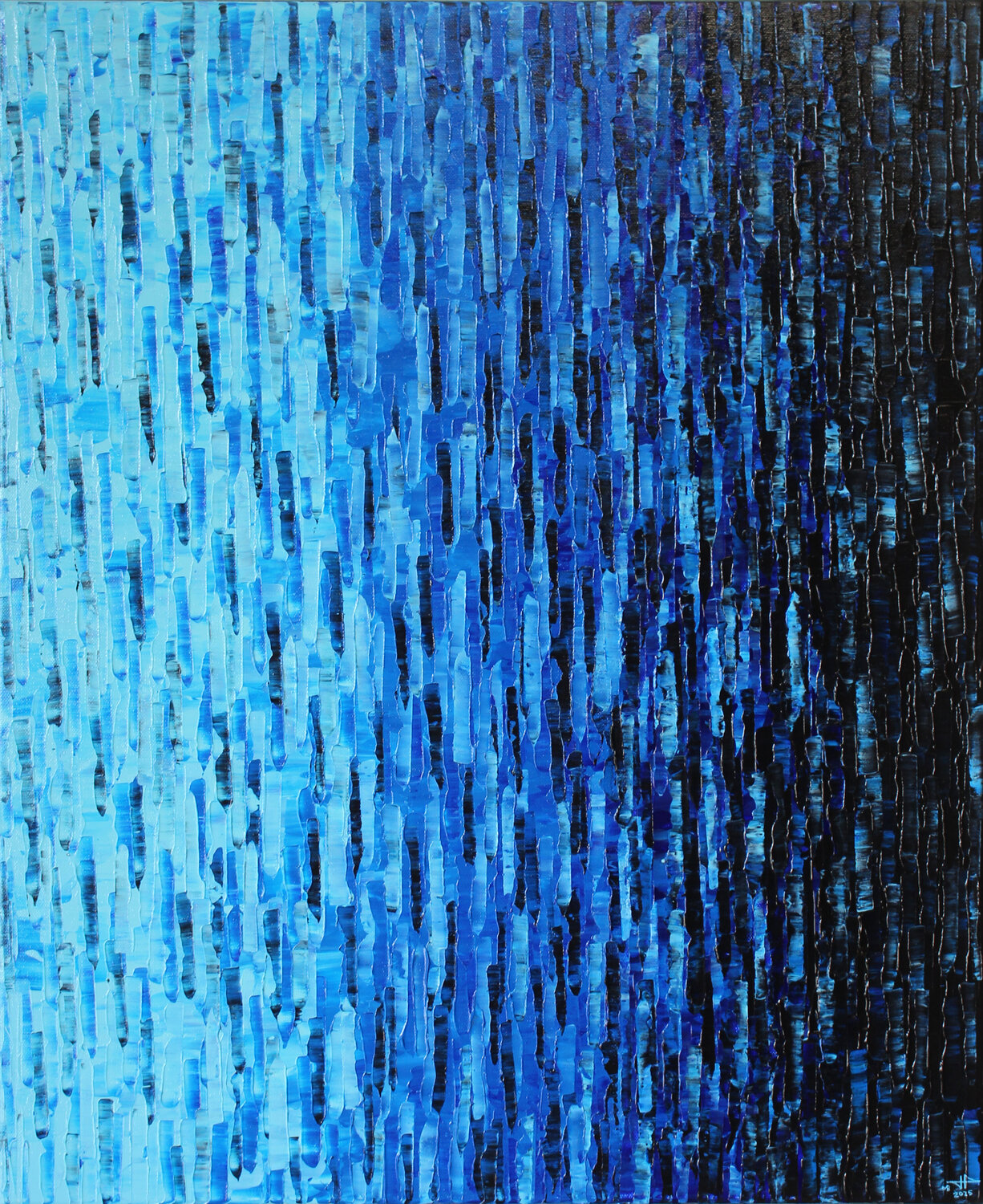 Dégradé de bleus Jonathan Pradillon Original painting for sale