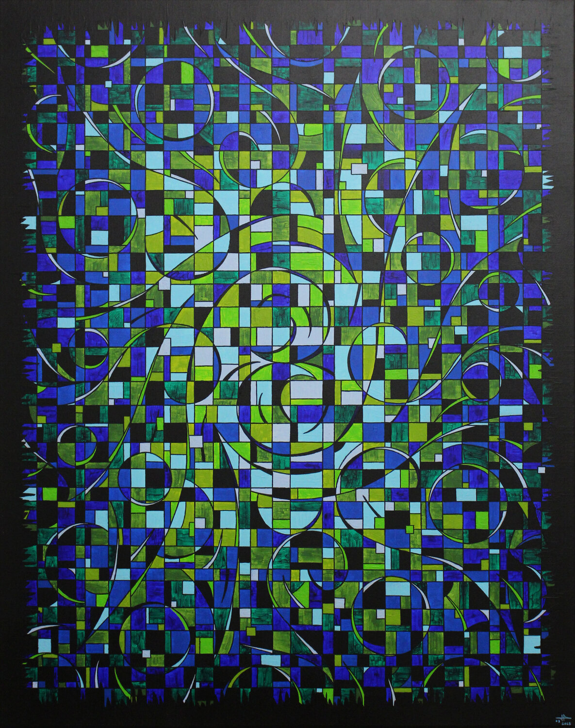 Fragmentation Boréale Jonathan Pradillon Original painting for sale