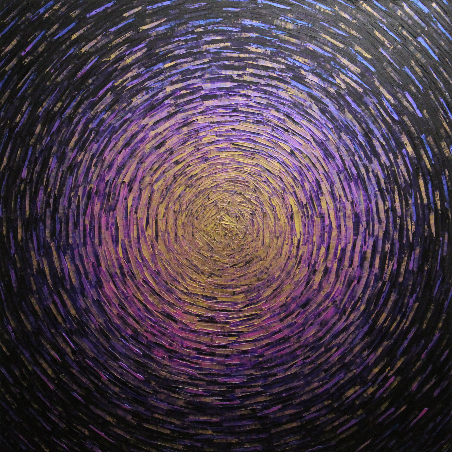 Vaste éclat or d'améthyste Jonathan Pradillon Original painting for sale