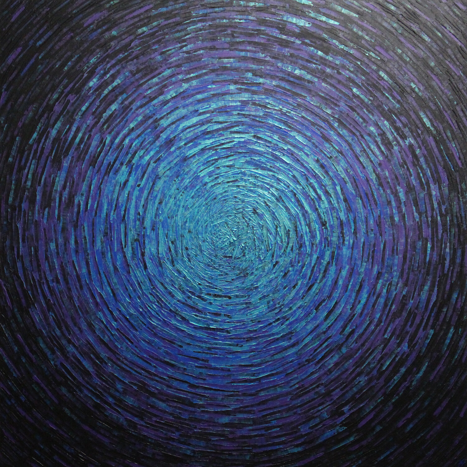 Vaste éclat bleu violet irisé Jonathan Pradillon Original painting for sale