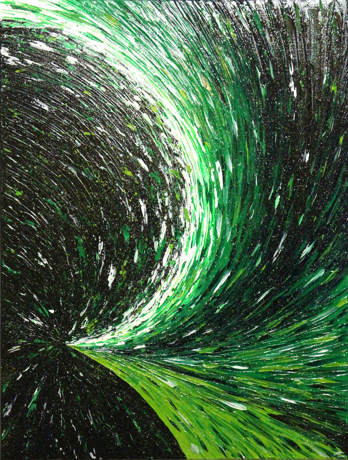 Éruption végétale Jonathan Pradillon Original painting for sale