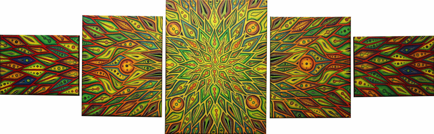 Diffusion colorée Jonathan Pradillon Original painting for sale