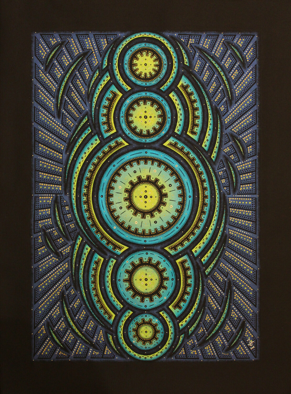 Cycle iridescent Jonathan Pradillon Original painting for sale
