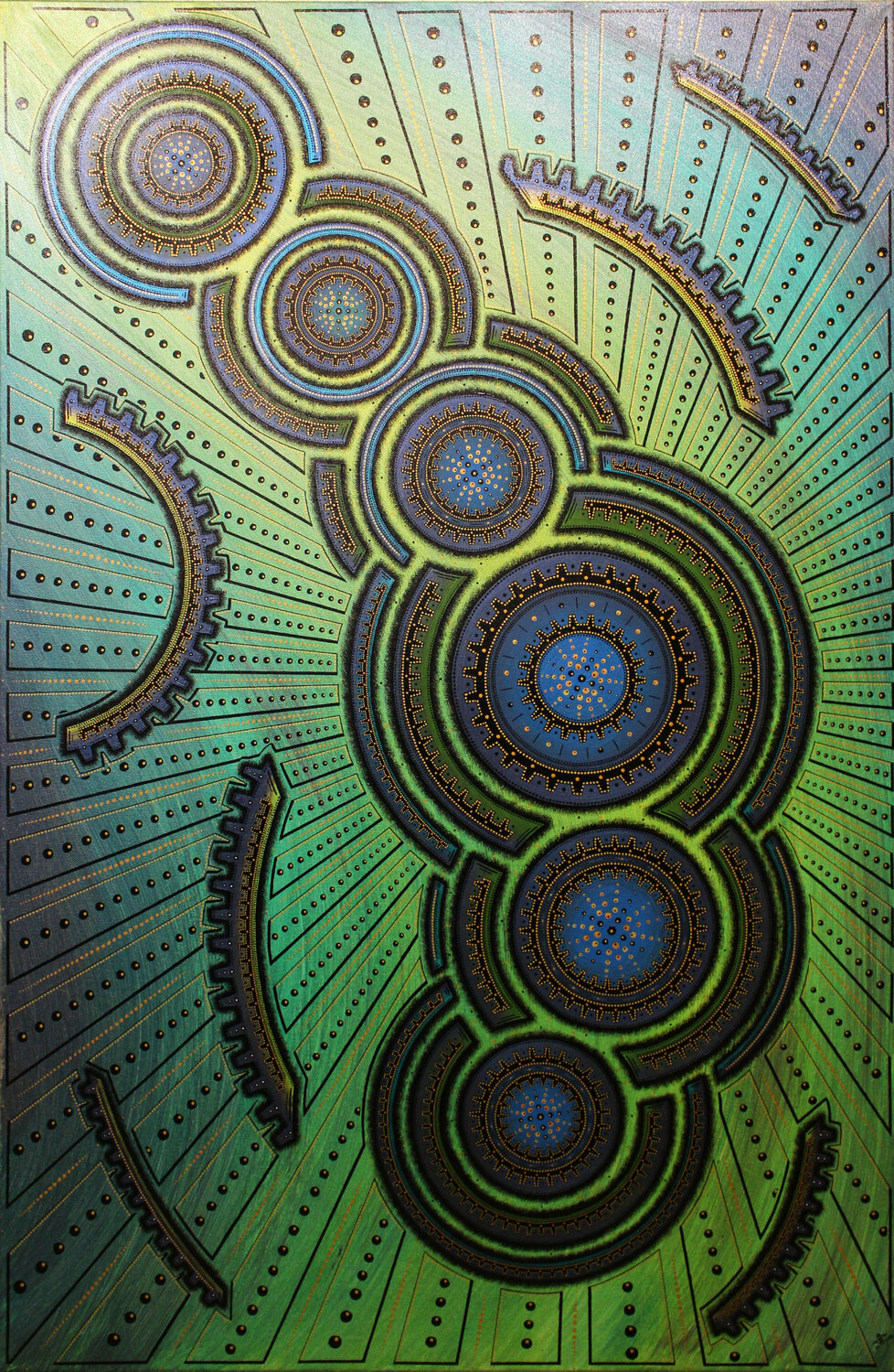 Dérèglement cyclique Jonathan Pradillon Original painting for sale