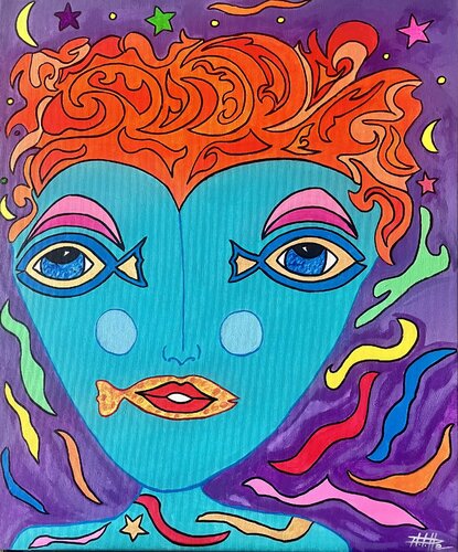 L’énigmatique entre feu et océan by Philippe Seigle, Painting for Sale on Select