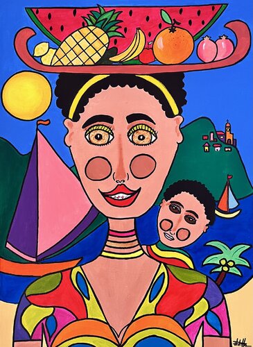 Sob o sol da Bahia by Philippe Seigle, Painting for Sale on Select