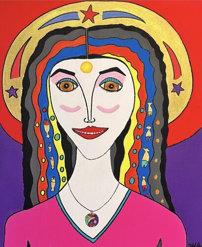 La porteuse de lumière by Philippe Seigle, Painting for Sale on Select