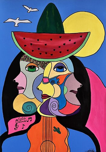 Canta mi cielito lindo by Philippe Seigle, Painting for Sale on Select