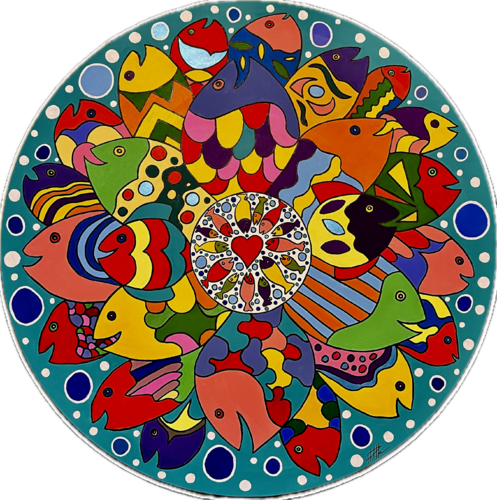 L’océan et son cercle d’amour by Philippe Seigle, Painting for Sale on Select