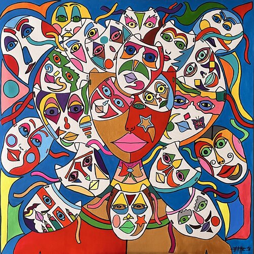 La reine du carnaval by Philippe Seigle, Painting for Sale on Select
