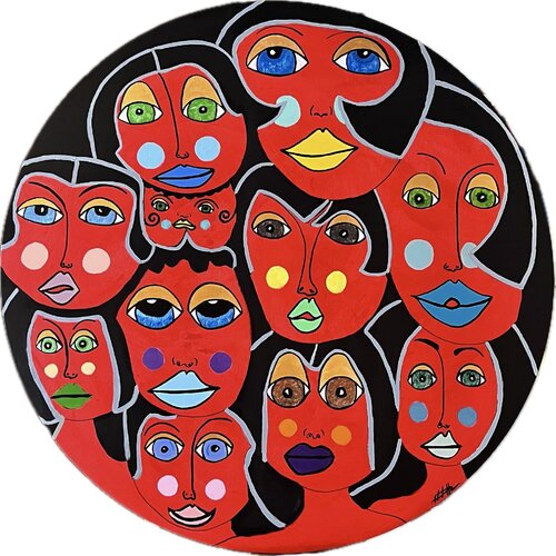 Le phénomène rouge by Philippe Seigle, Painting for Sale on Select