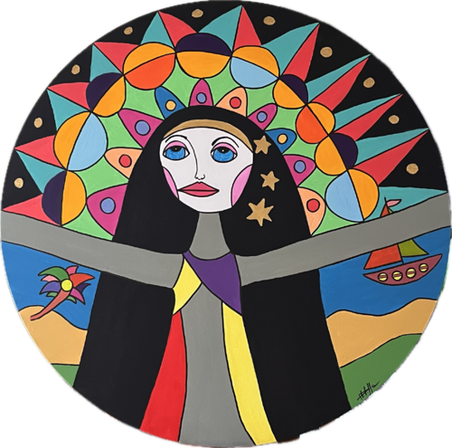 Protectrice by Philippe Seigle, Painting for Sale on Select