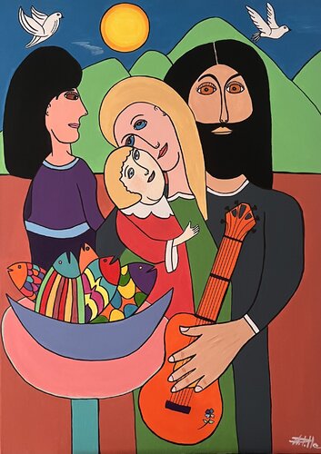 La mélodie des liens by Philippe Seigle, Painting for Sale on Select