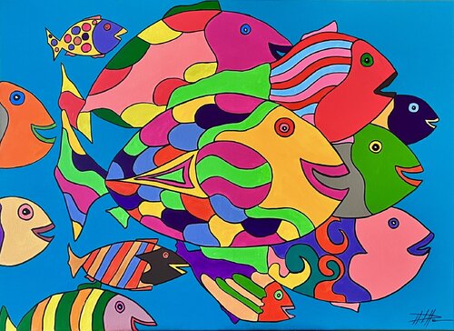 Carnaval sous l’océan by Philippe Seigle, Painting for Sale on Select
