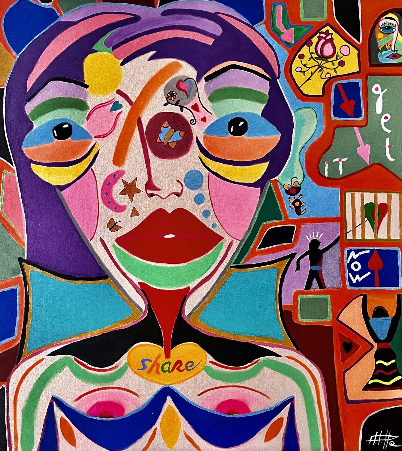 HOOK ME UP Philippe Seigle Original painting for sale