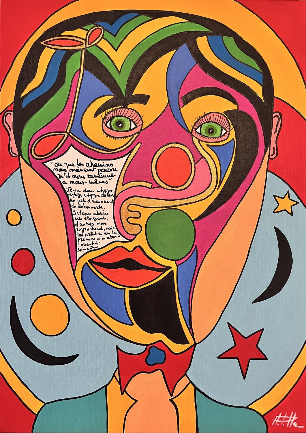L’itinérant du cœur Philippe Seigle Original painting for sale